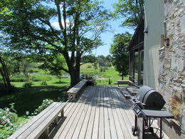 Patio and Pond View - Country homes for sale and luxury real estate including horse farms and property in the Caledon and King City areas near Toronto